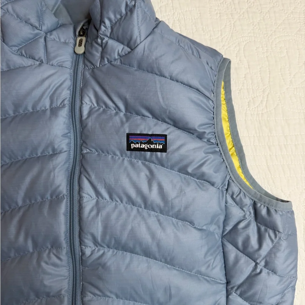 Patagonia Women’s Down Sweater Vest Goose Down Insulated Puffer Small Light Blue - Picture 2 of 10